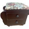 Image 1 : Foot Stool Sewing Box,  Needs small repair on side