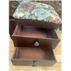 Image 2 : Foot Stool Sewing Box,  Needs small repair on side