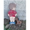 Image 1 : Boy and Dog Wood art