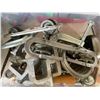 Image 2 : Metal parts and clamps (for pulleys or hoists?)