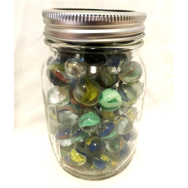 Jar of Vintage Marbles