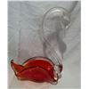 Image 1 : Blown Glass Swan , 10" Height
