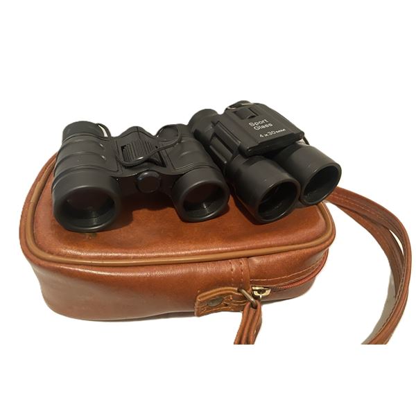 Two Binoculars and case