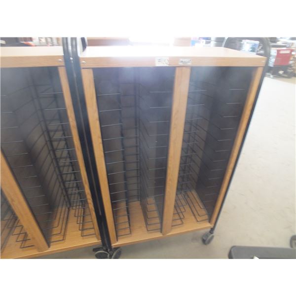 4 Metal Carts On Wheels