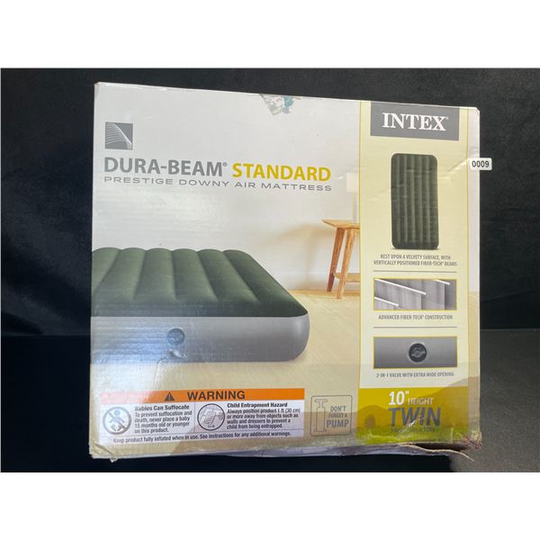 1 Intex Dura-Beam Standard 10" Height Twin Size (39" x 75") Inflatable Air Mattress (Dmg Box - New)