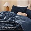 Image 7 : 1 Bedelite Navy Blue Queen Size Comforter Set - Fleece Queen Size Comforter w/ Pillowcases - New