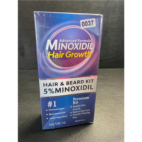 1 Anareal Advanced 5% Minoxidil for Hair Growth - Hair & Beard Kit - 30ml - New Sealed