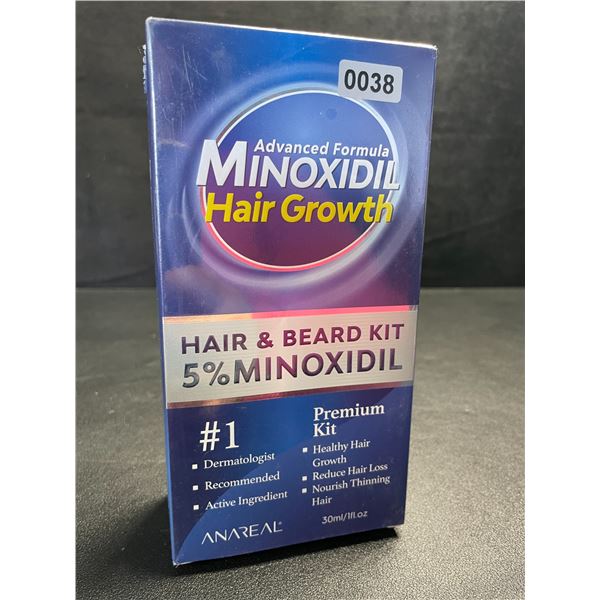 1 Anareal Advanced 5% Minoxidil for Hair Growth - Hair & Beard Kit - 30ml - New Sealed