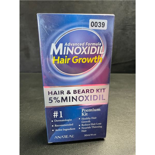 1 Anareal Advanced 5% Minoxidil for Hair Growth - Hair & Beard Kit - 30ml - New Sealed