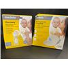 Image 1 : 1 Medela Harmony Manual Breast Pump & Box of Nursing Pads (120 Pack) - Damaged Box/New Sealed