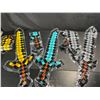 Image 3 : 12PC Inflatable Minecraft Pixel Swords - 25" Size - Brand New