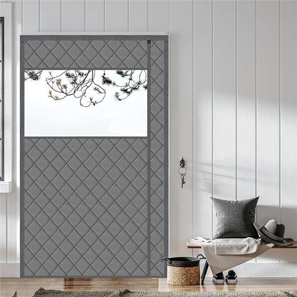 1 Magnetic Thermal Insulated Door Curtain - Fits Door Size 40" x 80" - Weatherproof/Waterproof - New