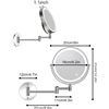 Image 3 : 1 Rechargeable 8" LED Lighted Wall Mounted Makeup Mirror; Dual Sided w/ 1X/10X Magnification - NEW