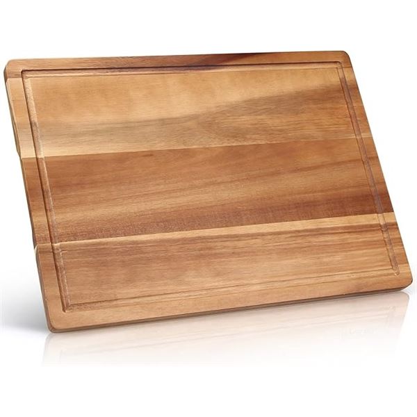 1 Acacia Wood Cutting Board - Large 17" Size - Brand New