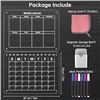 Image 2 : 2-Pack of Acrylic Magnetic Fridge Organizer Planning Boards - Weekly Planner Boards (16" x 12)
