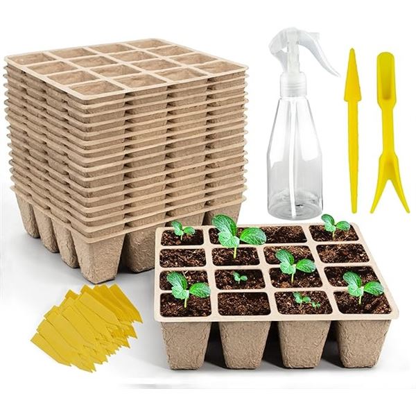 1 Seed Starter Tray Set - 320 Squares/Cells - 20 Pack (16 Squares Each Tray) - Brand New!