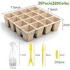 Image 3 : 1 Seed Starter Tray Set - 320 Squares/Cells - 20 Pack (16 Squares Each Tray) - Brand New!