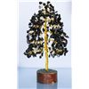 Image 1 : 2 Crystal Healing Black Tourmaline Tree of Life/Crystal Feng Shui Bonsai Decor Trees - New