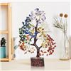 Image 1 : 2 Crystal Chakra Healing Tree of Life/Crystal Feng Shui Bonsai Spiritual Decor Trees - New