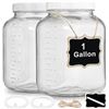 Image 1 : 2-Pack of Folinstall Screw Lid Glass Storage Jars/Large Mason Jars (1 Gallon Each) - New