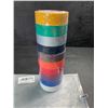 Image 2 : 10-Pack of Assorted Rainbow Electrical Tape - Suitable for Max 600V and 80-Degrees Celsius - New