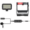 Image 1 : 1 Mouriv x BOYA Universal Smartphone Video Kit w/ Lavalier Mic, LED light, & Tripod Phone Mount; NEW