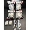 Image 1 : 4 Packs of Lightning to USB Charging Cable Sets for Apple Devices (2x Cords/2x Blocks Per Pack) NEW