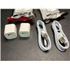 Image 2 : 4 Packs of Lightning to USB Charging Cable Sets for Apple Devices (2x Cords/2x Blocks Per Pack) NEW