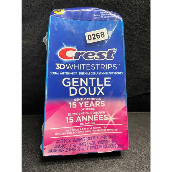 1 Box of Crest 3D White Strips - Gentle Teeth Whitening Strips - 28 Strips - New Sealed