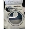 Image 4 : 1 Rechargeable 8" LED Lighted Wall Mounted Makeup Mirror; Dual Sided w/ 1X/10X Magnification - NEW