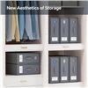 Image 2 : 1 Collapsible Bed Sheet Organizer/Fabric Storage Bin Set for Organizing Bed Sheets - New