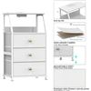 Image 8 : 1 Bed Nightstand with Charging Station & LED Light; 3-Drawer Nightstand - New in Box