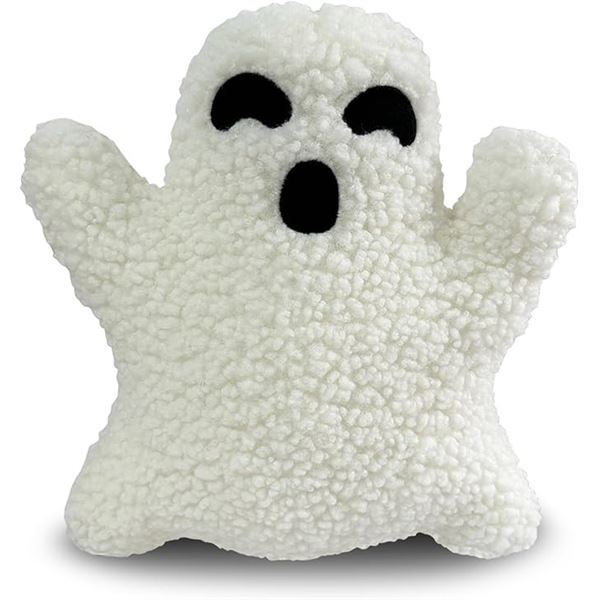 1 Cute Ghost Pillow Plush - 12inch Size - Spooky Ghost Decor Pillow - New Sealed