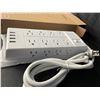Image 7 : 1 Multi-Outlet Surge Protector Power Bar with USB - 16 Outlets, 4 USB Ports - 6FT Cord - New