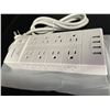 Image 8 : 1 Multi-Outlet Surge Protector Power Bar with USB - 16 Outlets, 4 USB Ports - 6FT Cord - New