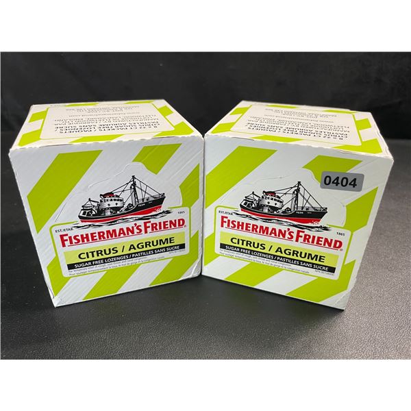 2 Boxes of Fisherman's Friend Citrus Sugar-Free Throat Lozenges - 8 Packs Per Box - New
