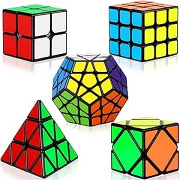1 5-Pack Rubik's Cube Toy Set - New