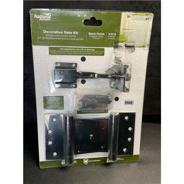 1 Decorative Gate Kit - Black Finish - 3PC Kit - New