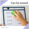 Image 5 : 30PC Reusable Dry Erase Clear Pocket Sleeves (10" x 13") Great for Office, Teaching, etc. - New