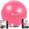 Image 1 : 1 Polygon Exercise Ball with Hand Pump - 55cm (19"-22") Ball - Pink - New in Box!