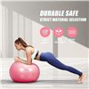 Image 5 : 1 Polygon Exercise Ball with Hand Pump - 55cm (19"-22") Ball - Pink - New in Box!