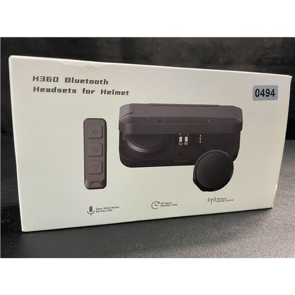 1 H360 Bluetooth Motorcycle Headset for Helmet w/ LED Display; Zero Wind Noise - New