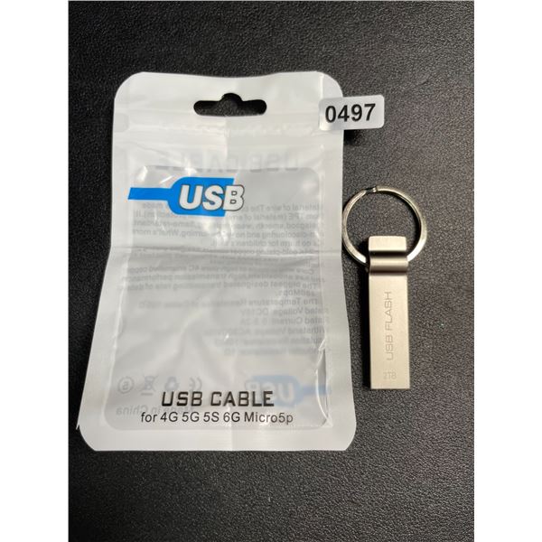 1 2TB Portable USB Flash Drive/Keychain USB Storage Drive - New