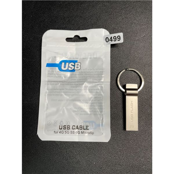 1 2TB Portable USB Flash Drive/Keychain USB Storage Drive - New