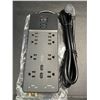 Image 3 : 1 Rocketfish 8-Outlet Surge Protector; 3600 Joules; 2 USB Charge Ports; 6FT Cord - New