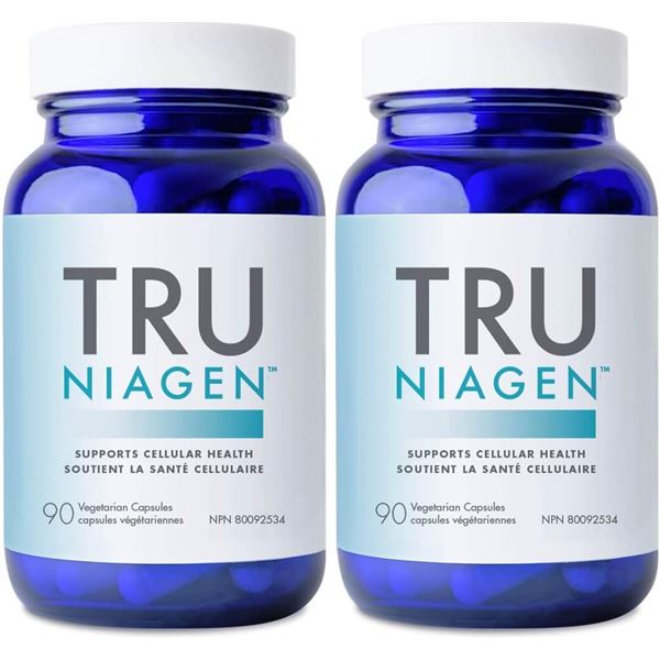 Tru Niagen NAD+ Supplement - Supports Cellular Health; 180 Day Supply (2 Bottles) ($200+ RETAIL!!)