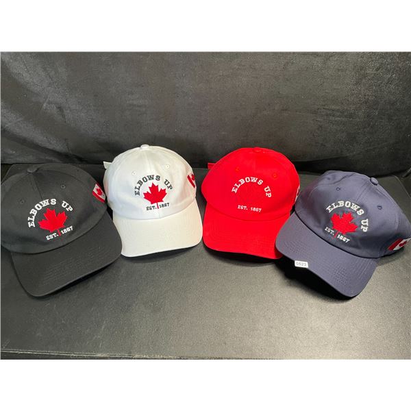 4 "Elbows Up" Canada Hats/Baseball Caps - Brand New