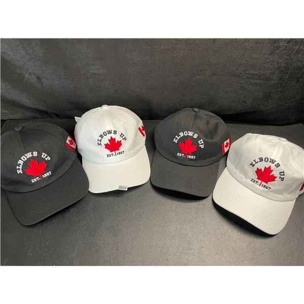 4 "Elbows Up" Canada Hats/Baseball Caps - Brand New