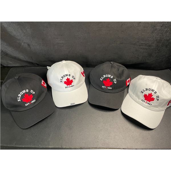 4 "Elbows Up" Canada Hats/Baseball Caps - Brand New