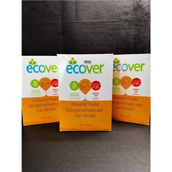 3 Boxes of Ecover Plant Based Mineral Dishwasher Detergeant Powder - New